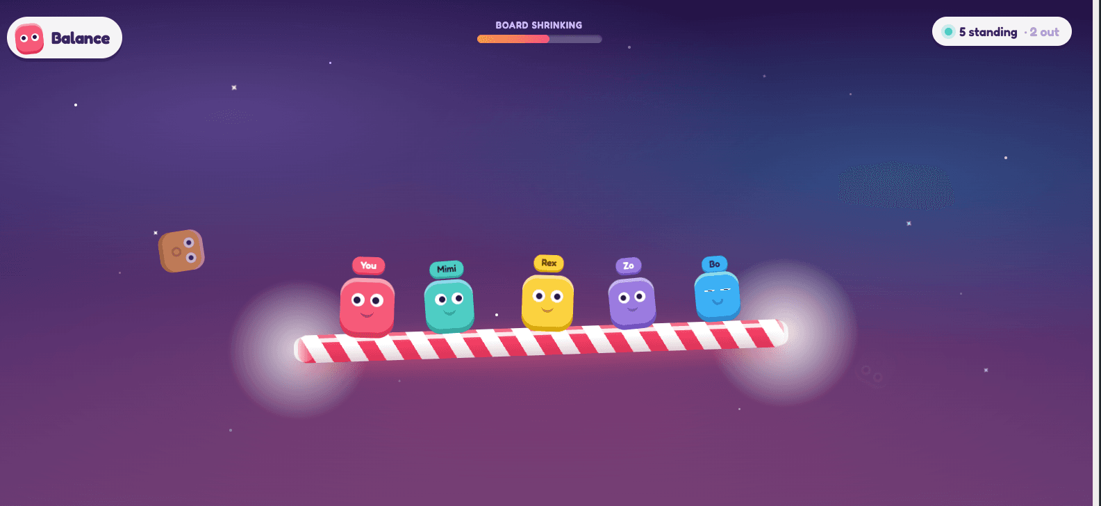 Balance gameplay on the big screen